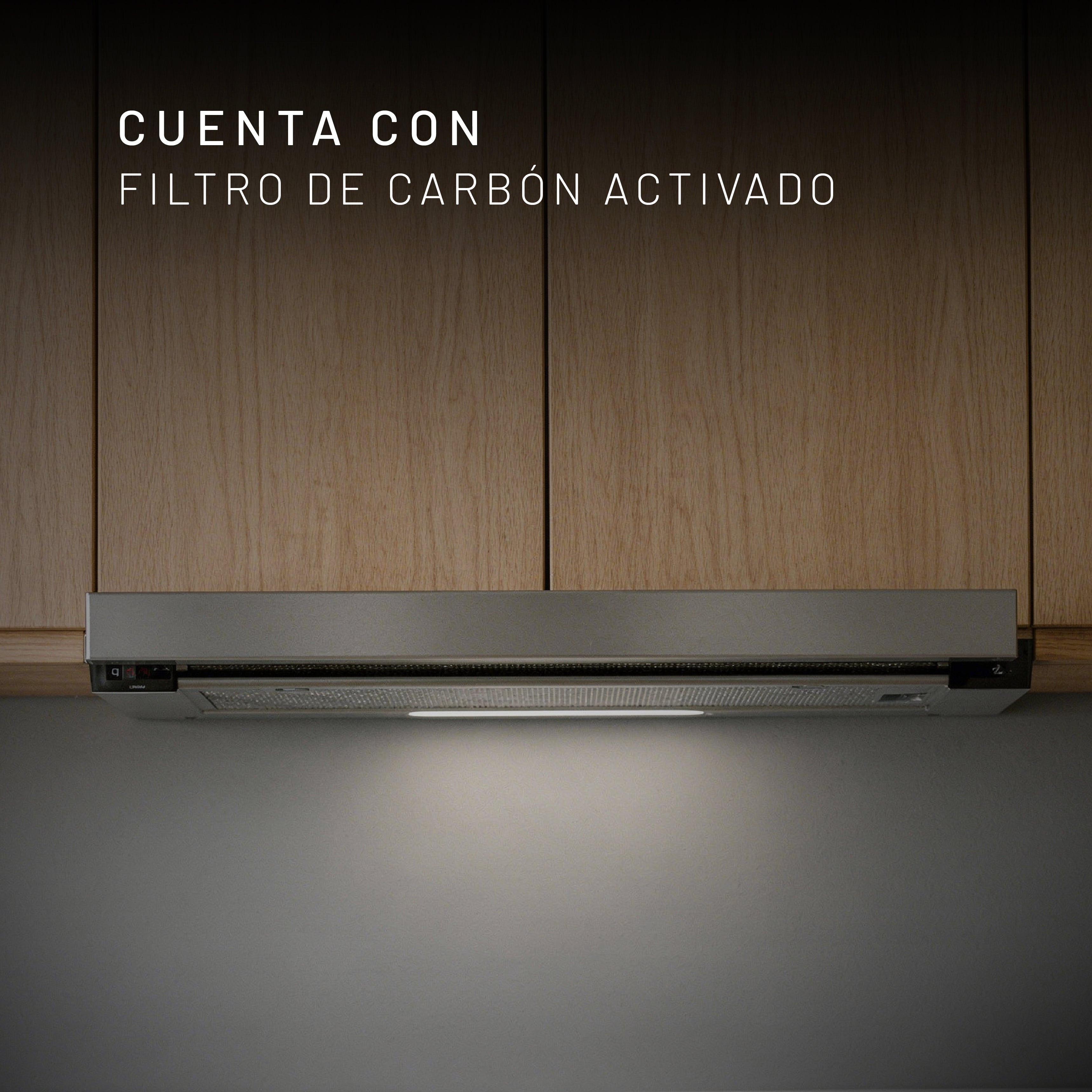 Campana Telescópica Mecánica 80cm, Acero Inoxidable