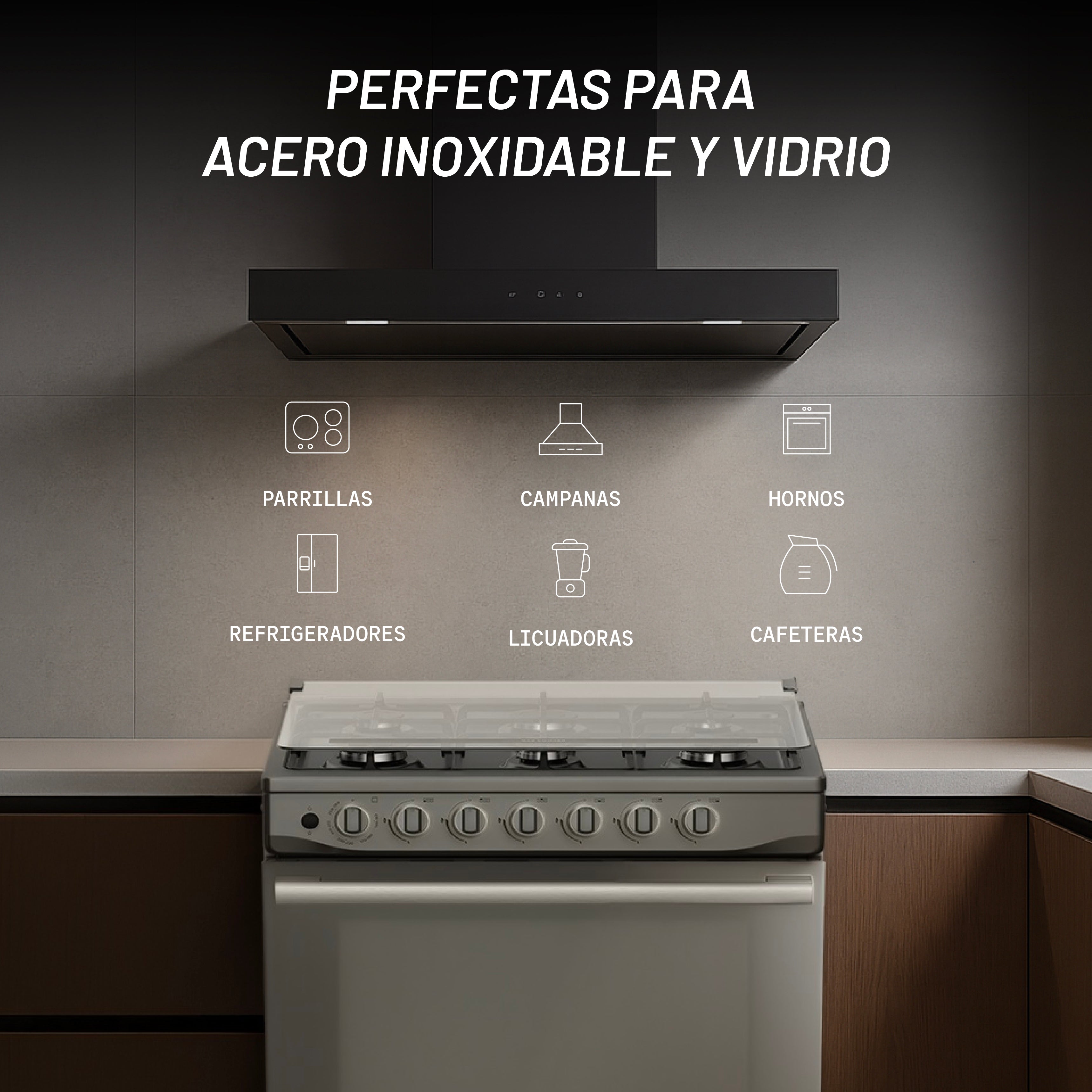 Toallitas Húmedas para Acero Inoxidable y Vidrio, 1 Paquetes / 50 Toallitas