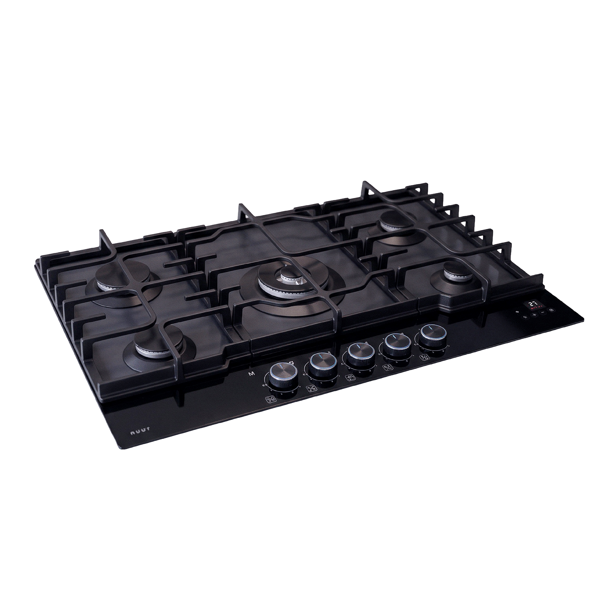 Nuur PRO Parrilla de Gas 5 Quemadores 86cm, WiFi, Gas LP, Vidrio Mate