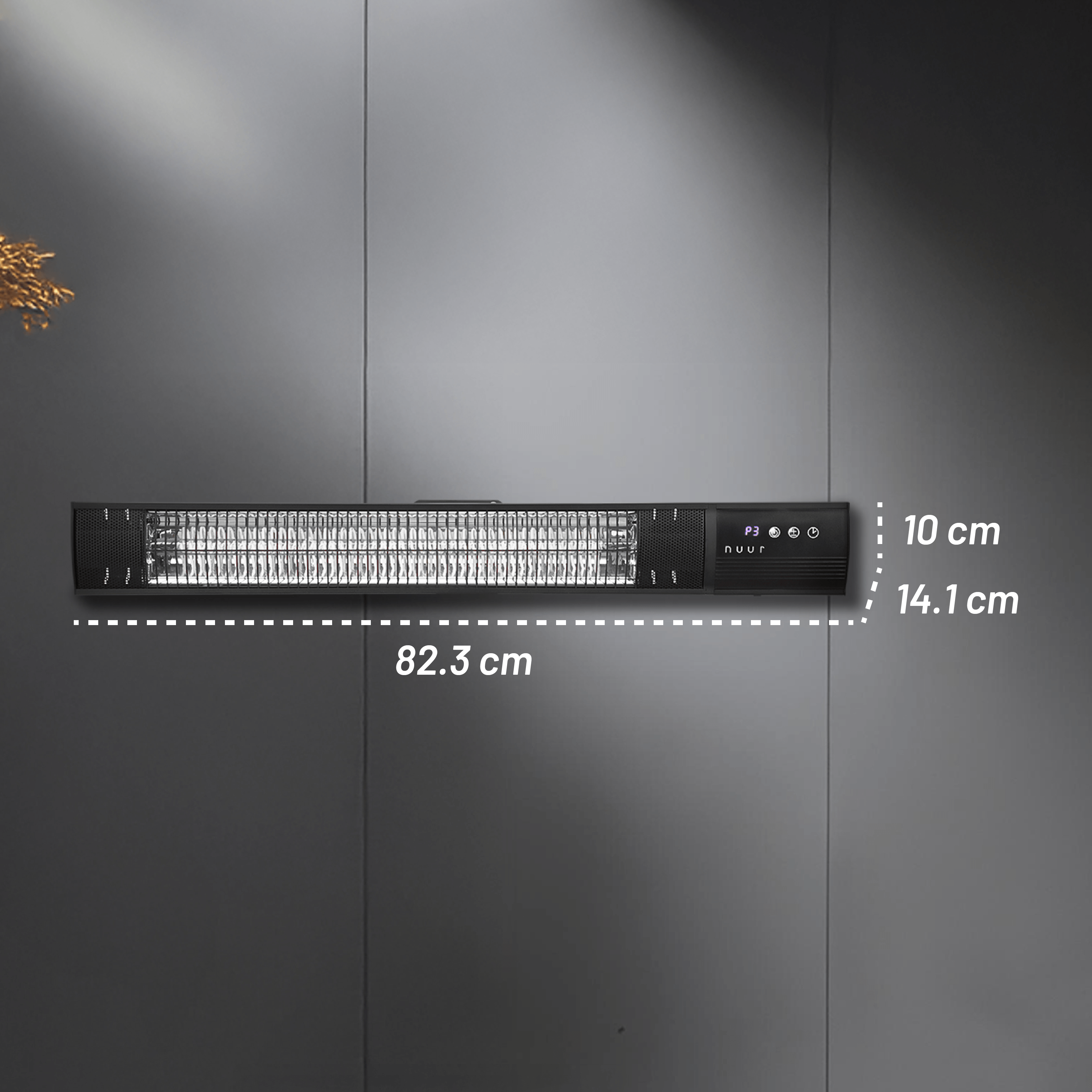 Calentador de Halógeno Eléctrico 1500W, Patio, Control Remoto