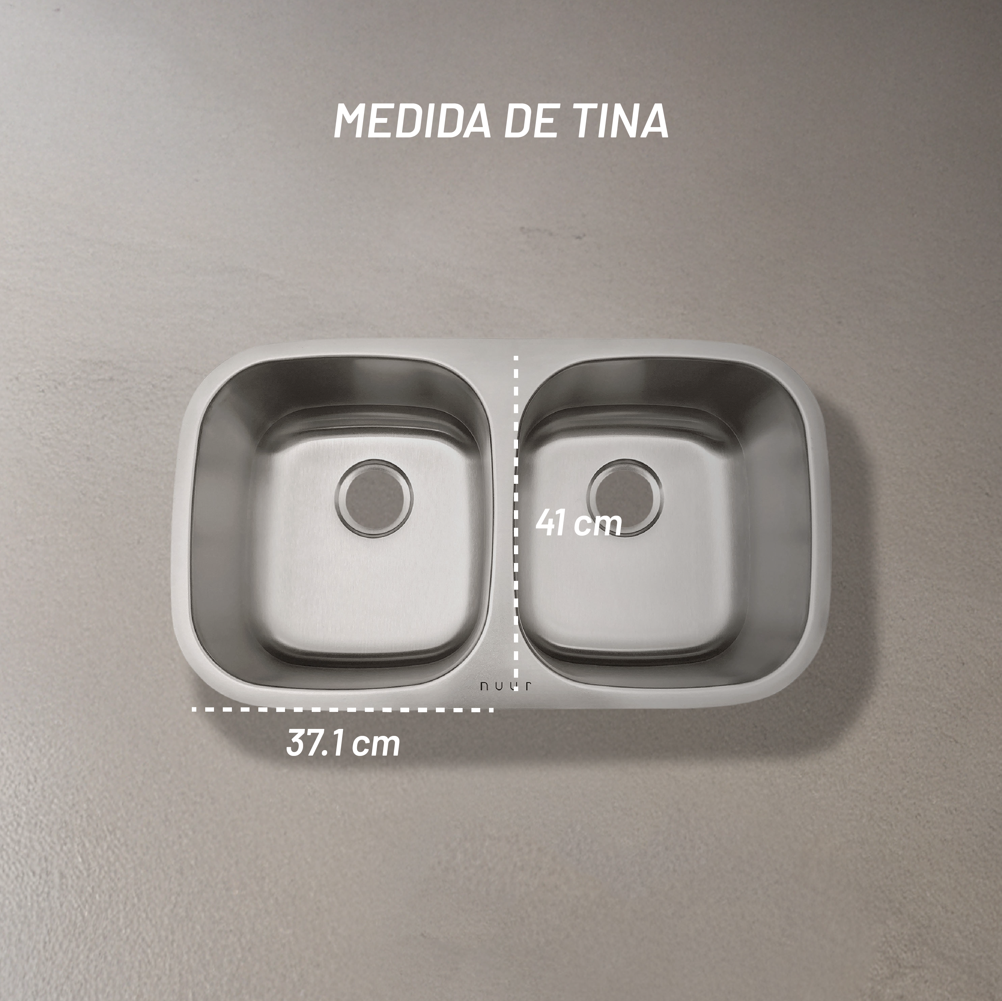 Fregadero 2 Tinas, Acero Inox 304, Submontaje, Nanotecnología